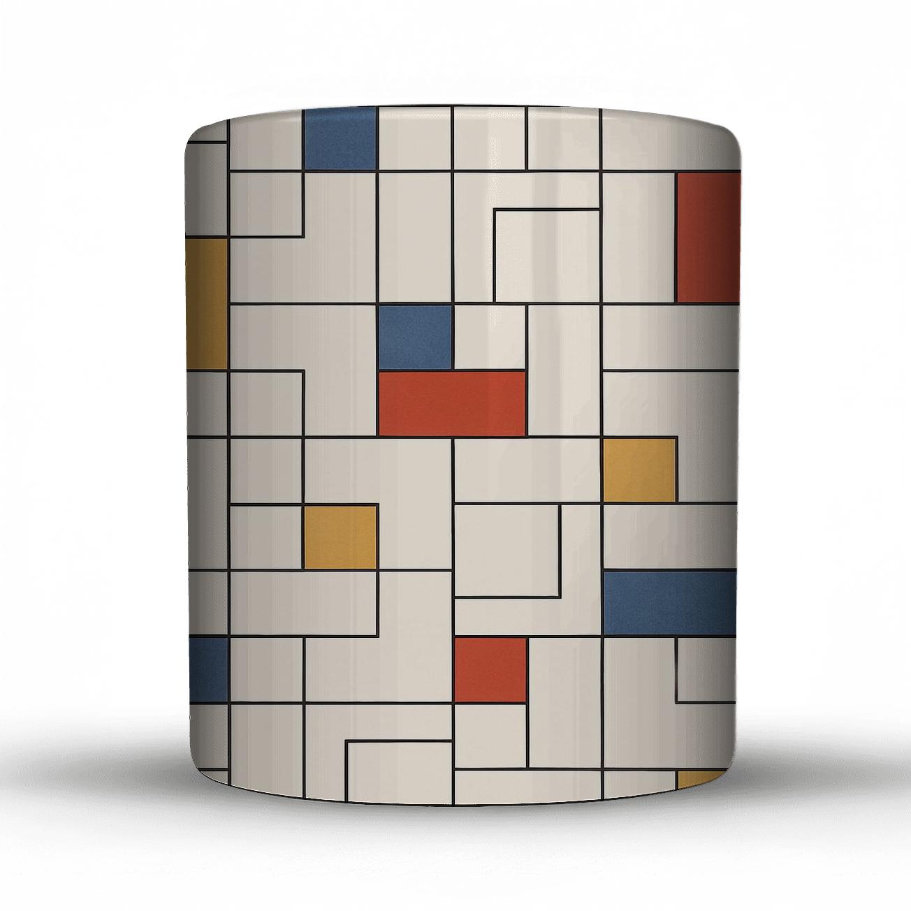 Bauhaus Weaving Grid Variations premium drinkware mugs