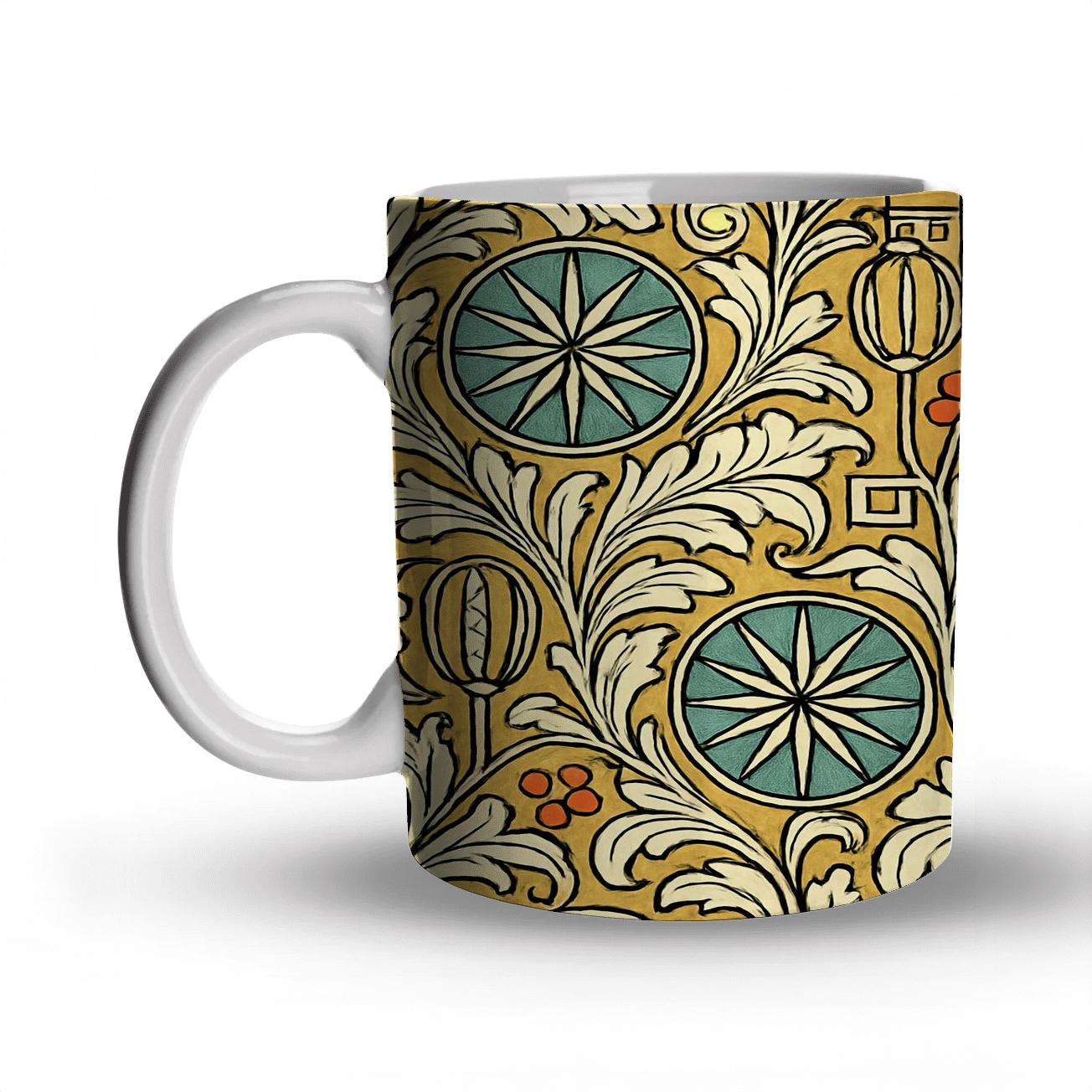 Vienna Secession Starburst Botanica decorative mug sets
