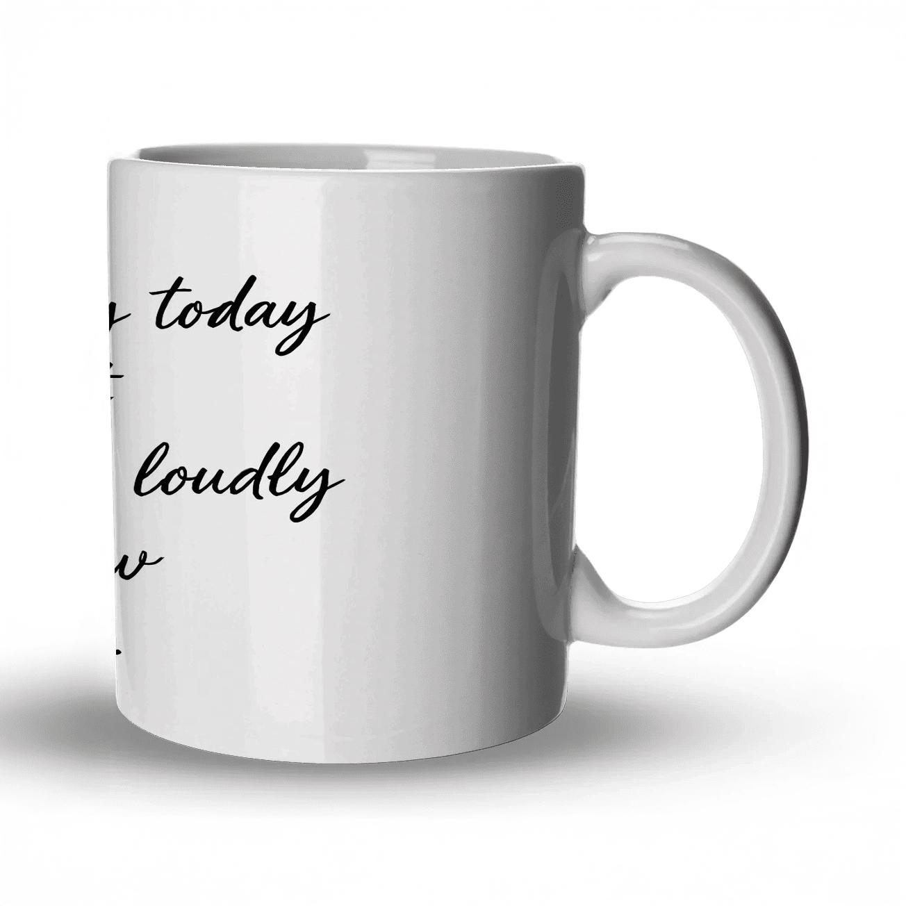 Quiet Results Quote Art personalized mugs