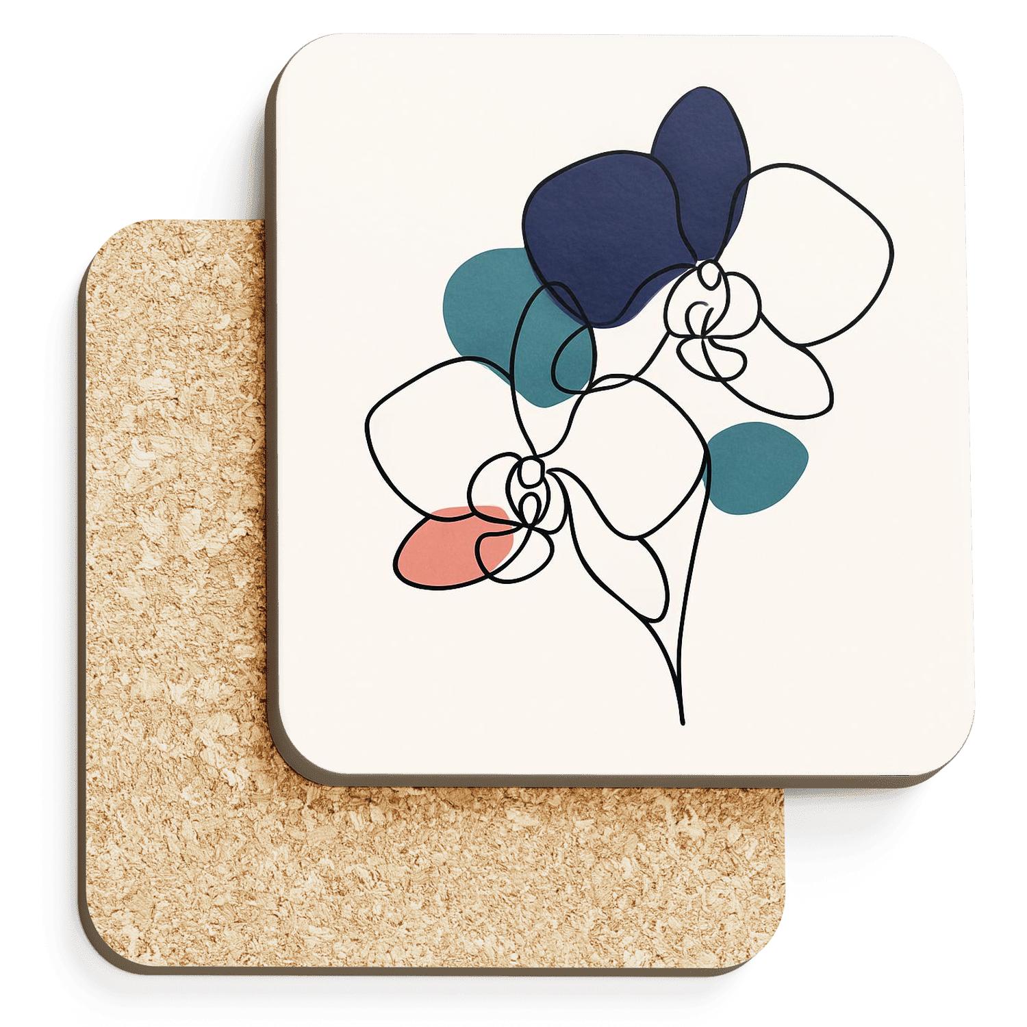 Orbit Bloom Duet wooden table coasters