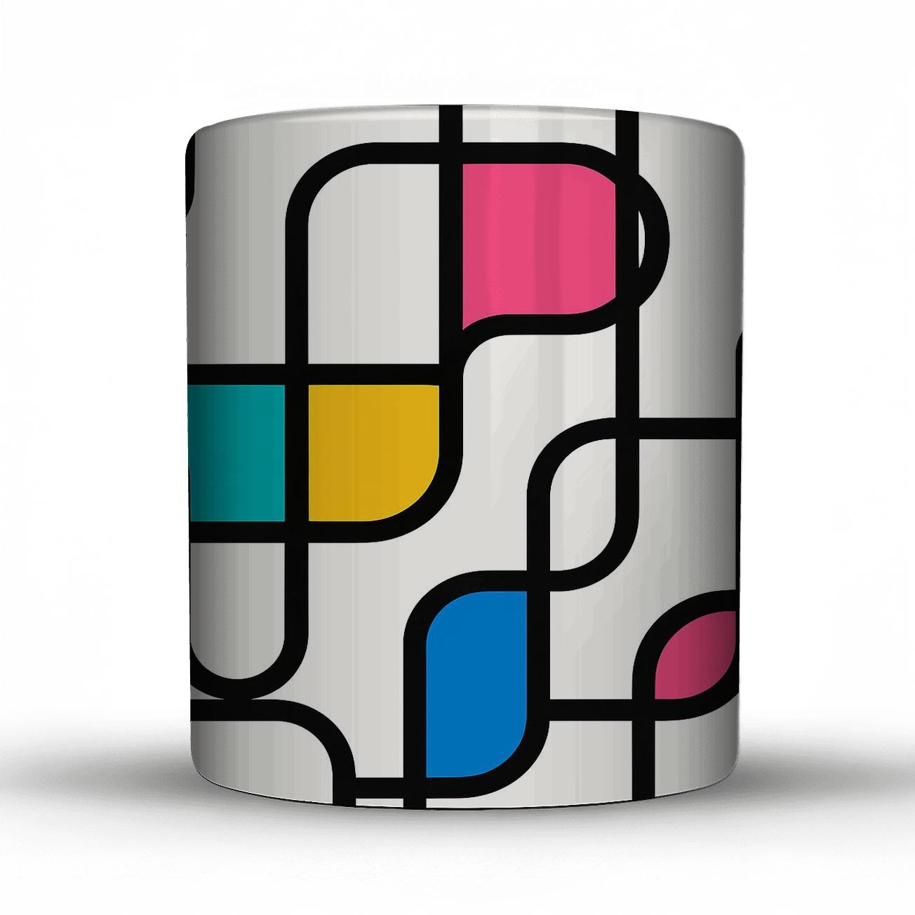 Memphis Bauhaus Metroline Rhythm novelty coffee mugs