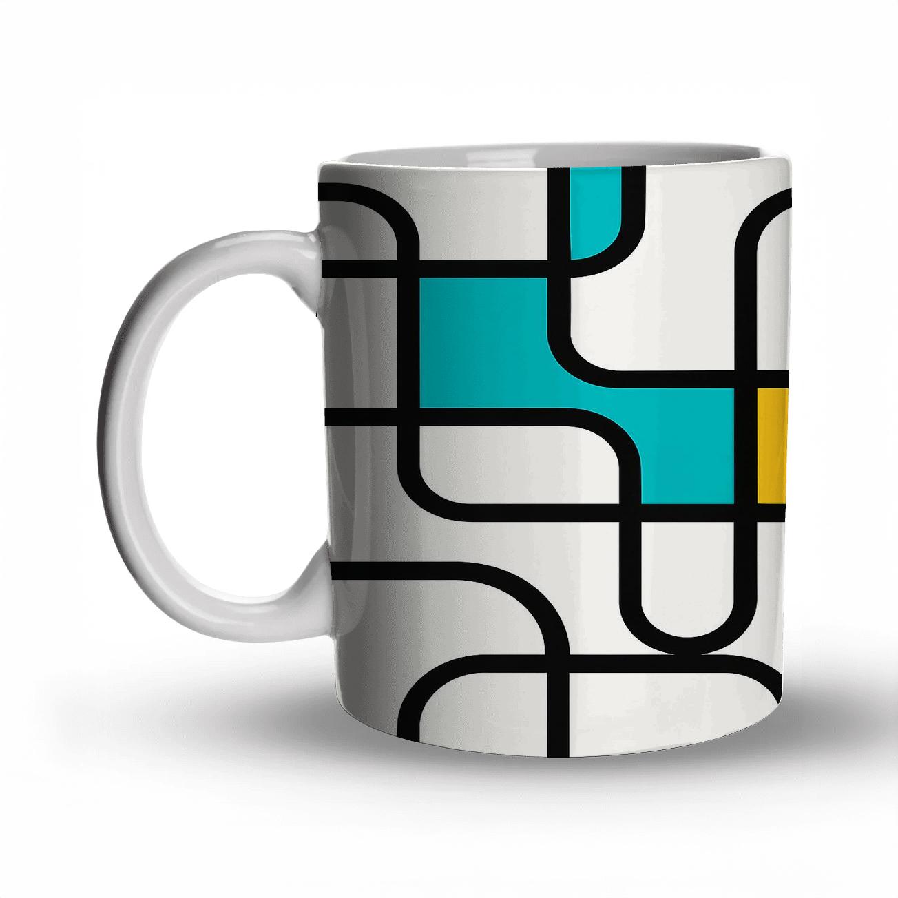 Memphis Bauhaus Metroline Rhythm novelty coffee mugs