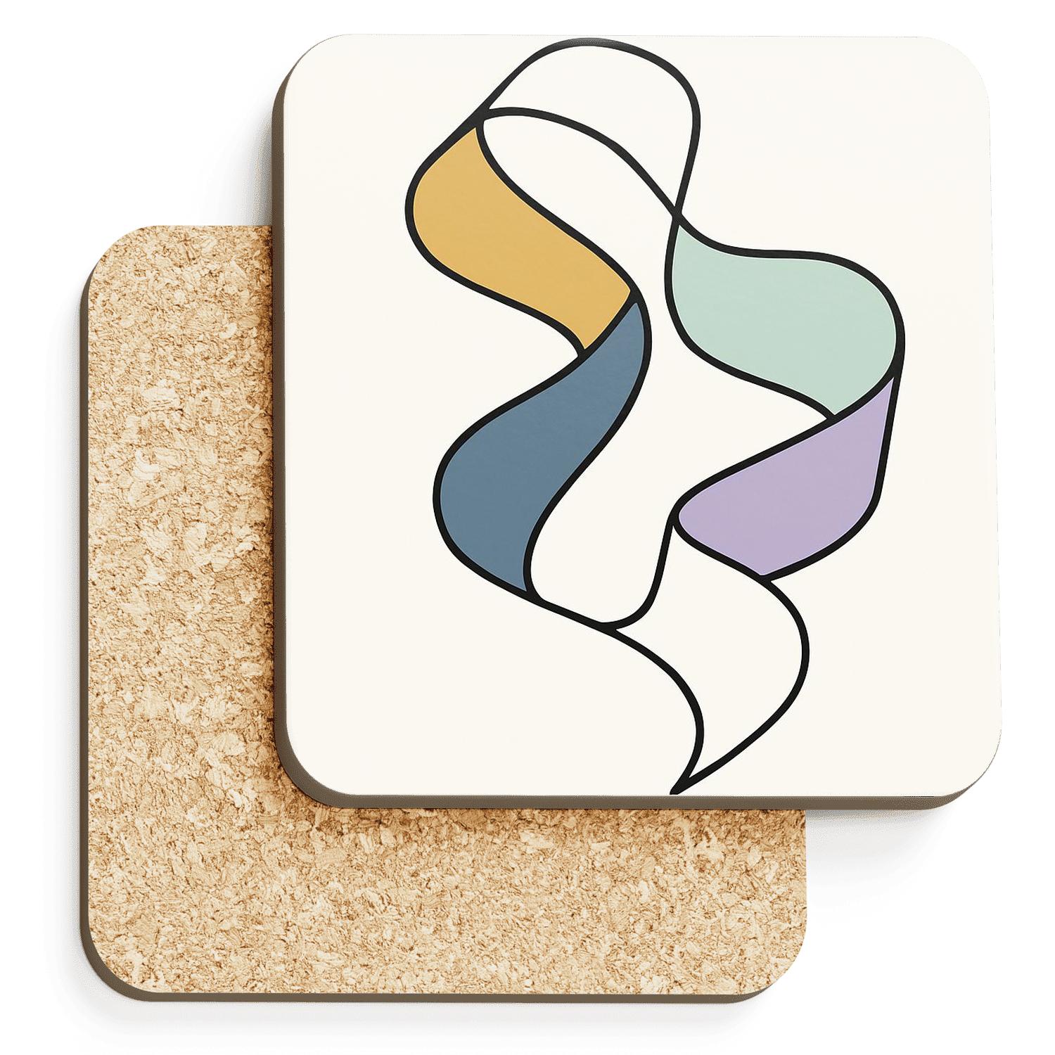 Tessellated Drift Organics cork coaster sets