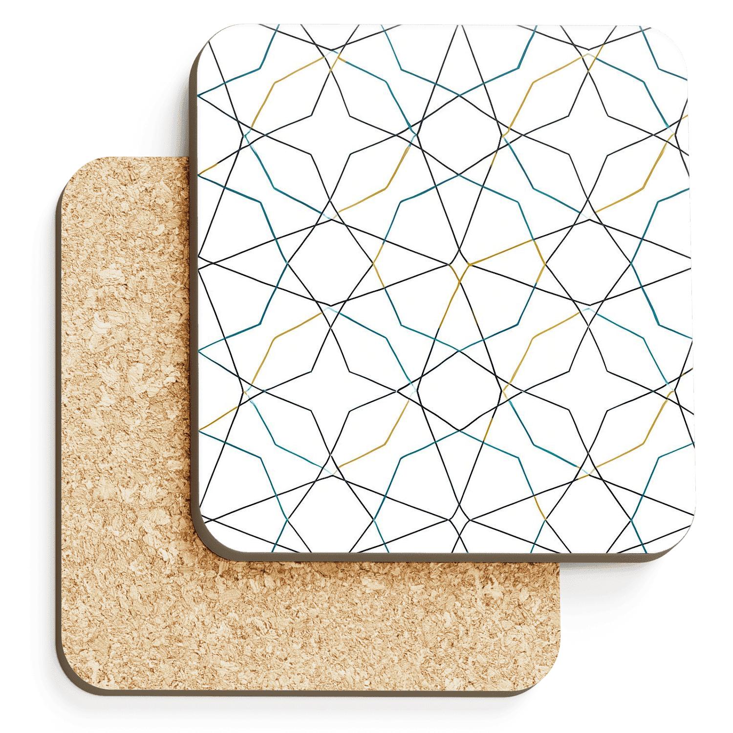 Girih Minimal Knot Lattice Contemporary stone coaster collections