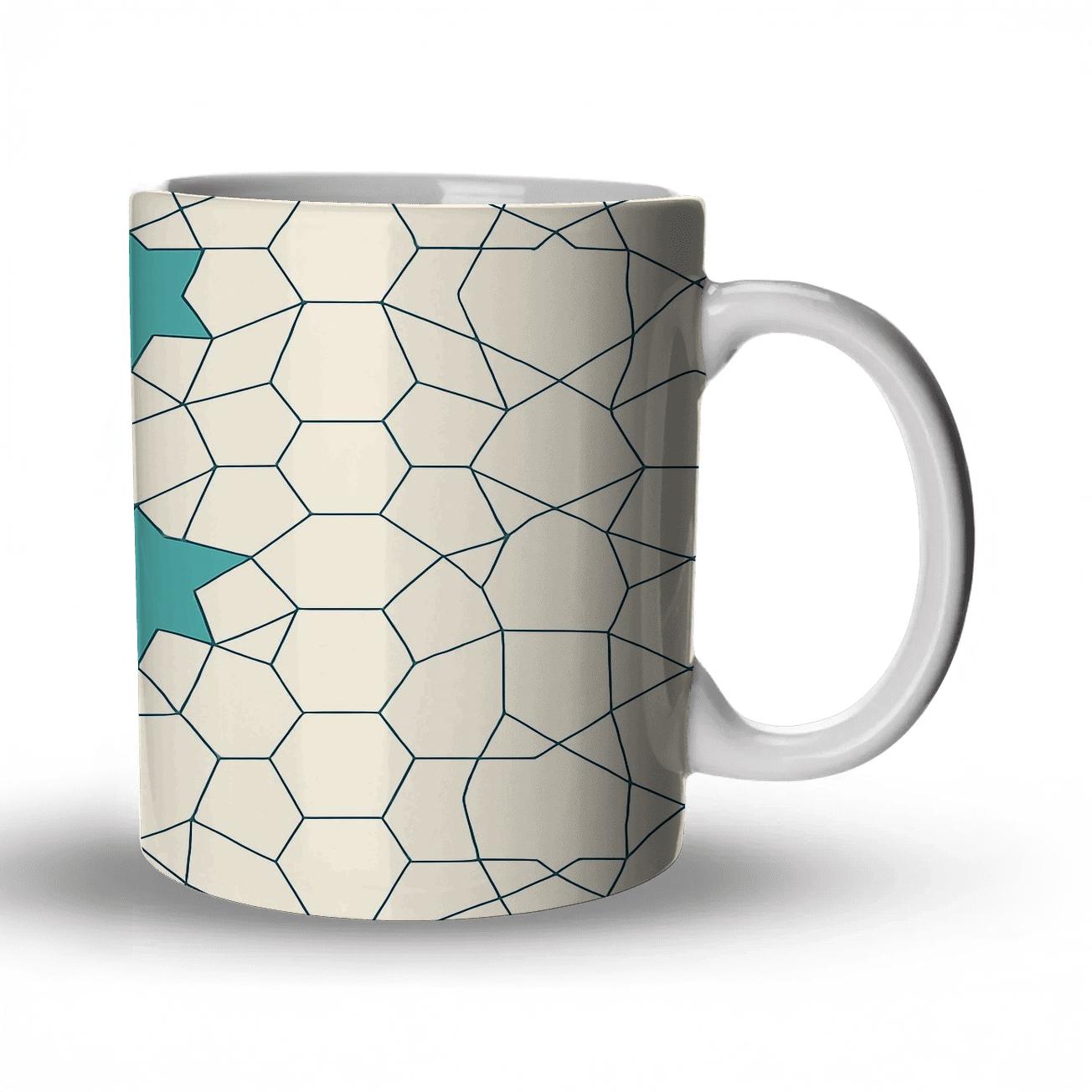 Girih Star Polygon Lattice Minimal gift mugs for occasions