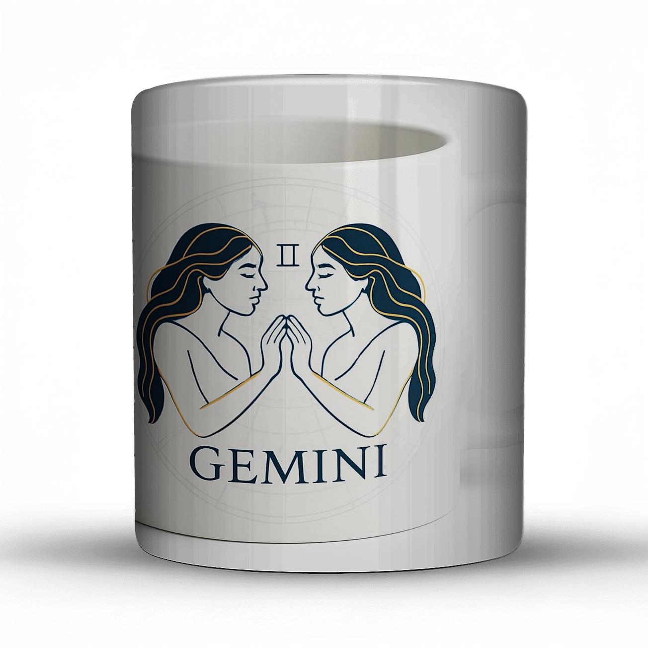Gemini Twins Astrolabe Line Art personalized mugs