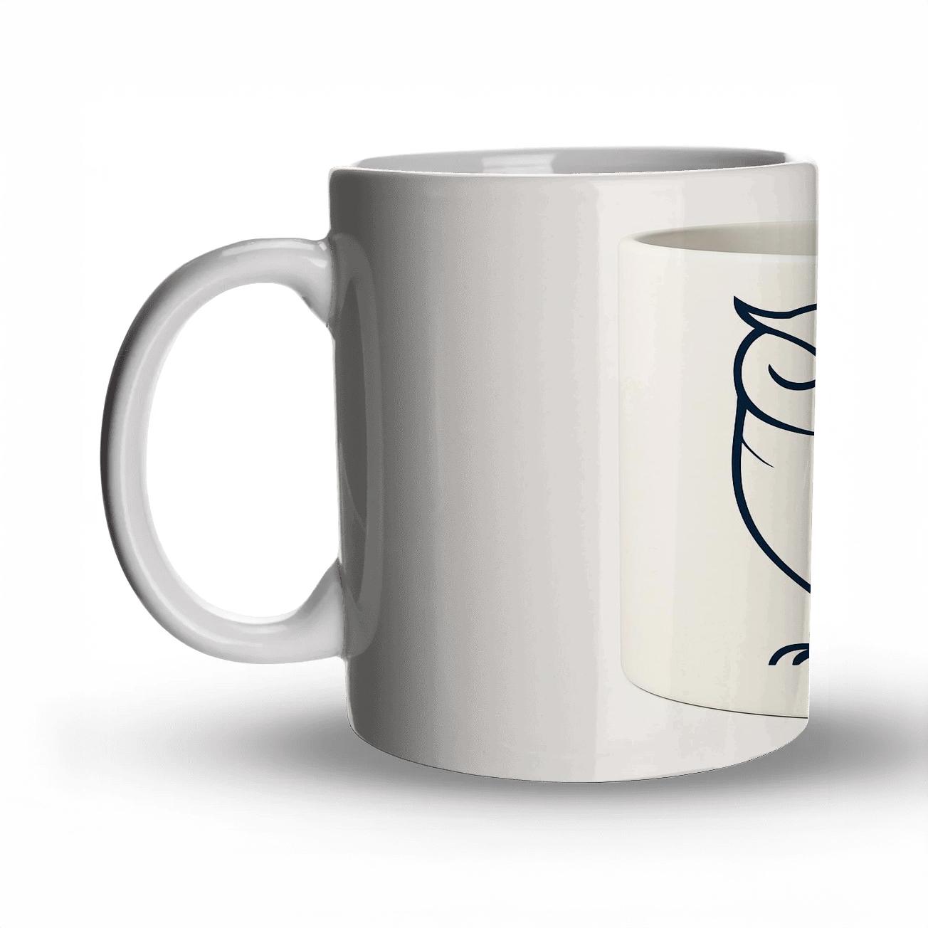 Art Deco Owl Geometry Minimal Wrap insulated thermal mugs