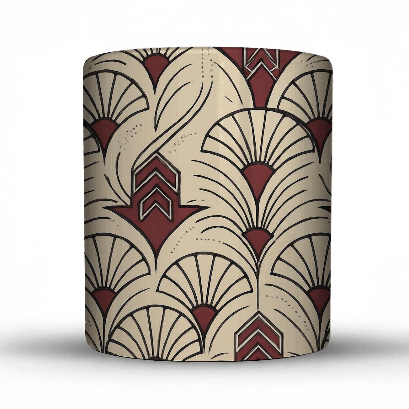Art Deco Comet Fan Filigree travel mugs with handles