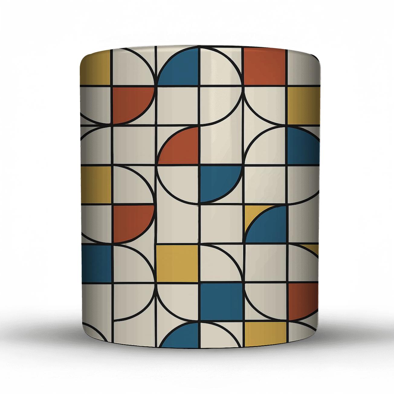 Bauhaus Constellation Grid Weave custom printed mugs