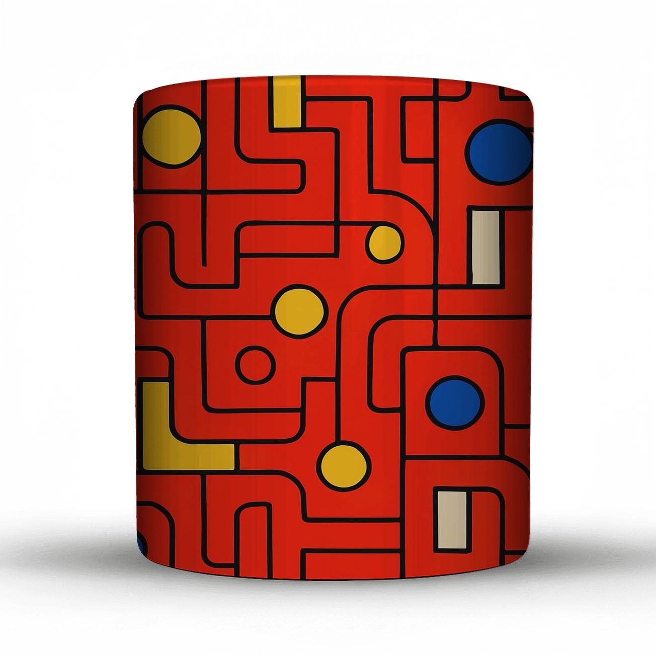 Bauhaus Chromatic Circuit Lines premium drinkware mugs