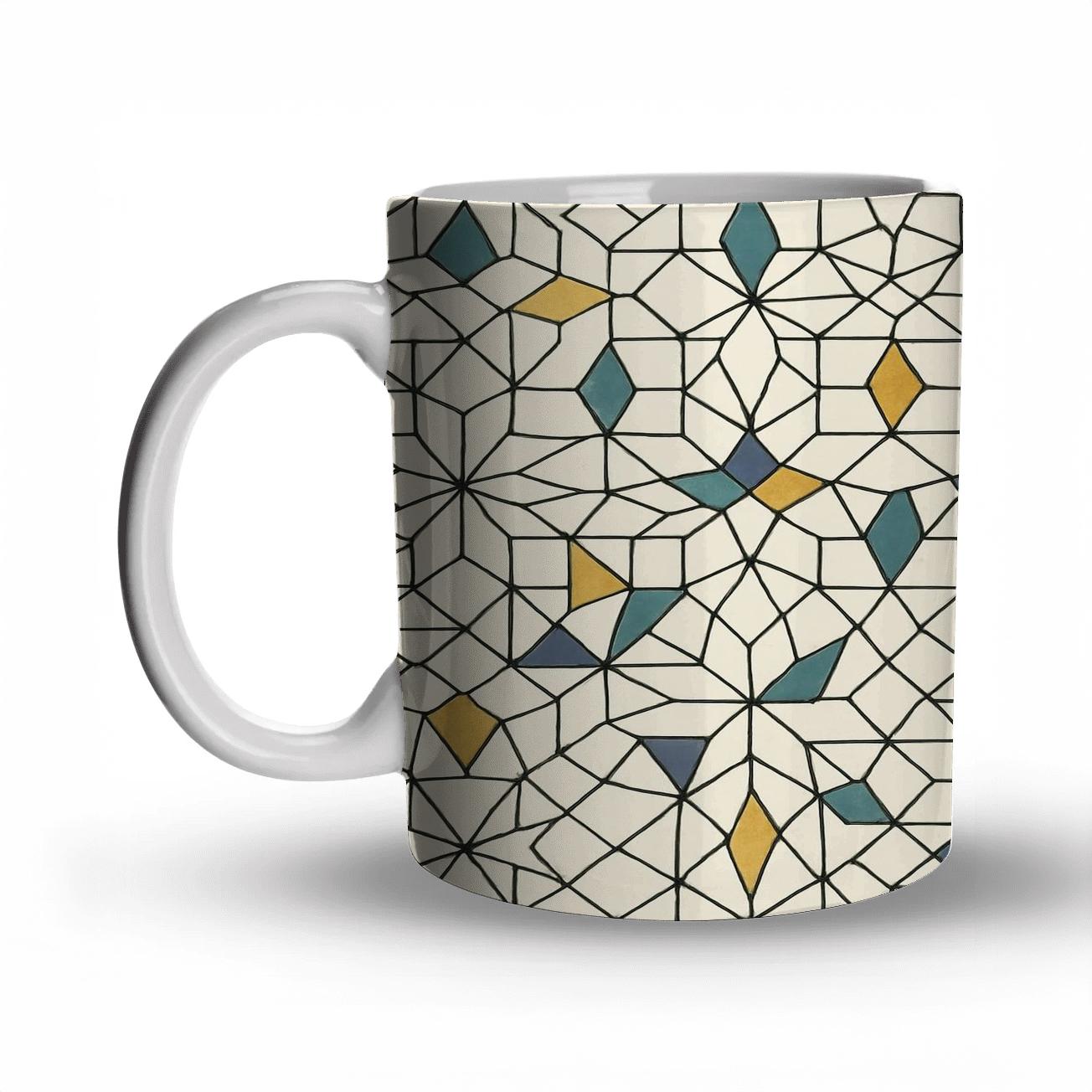Islamic Quasicrystal Star Tessellation Drift ceramic coffee mugs