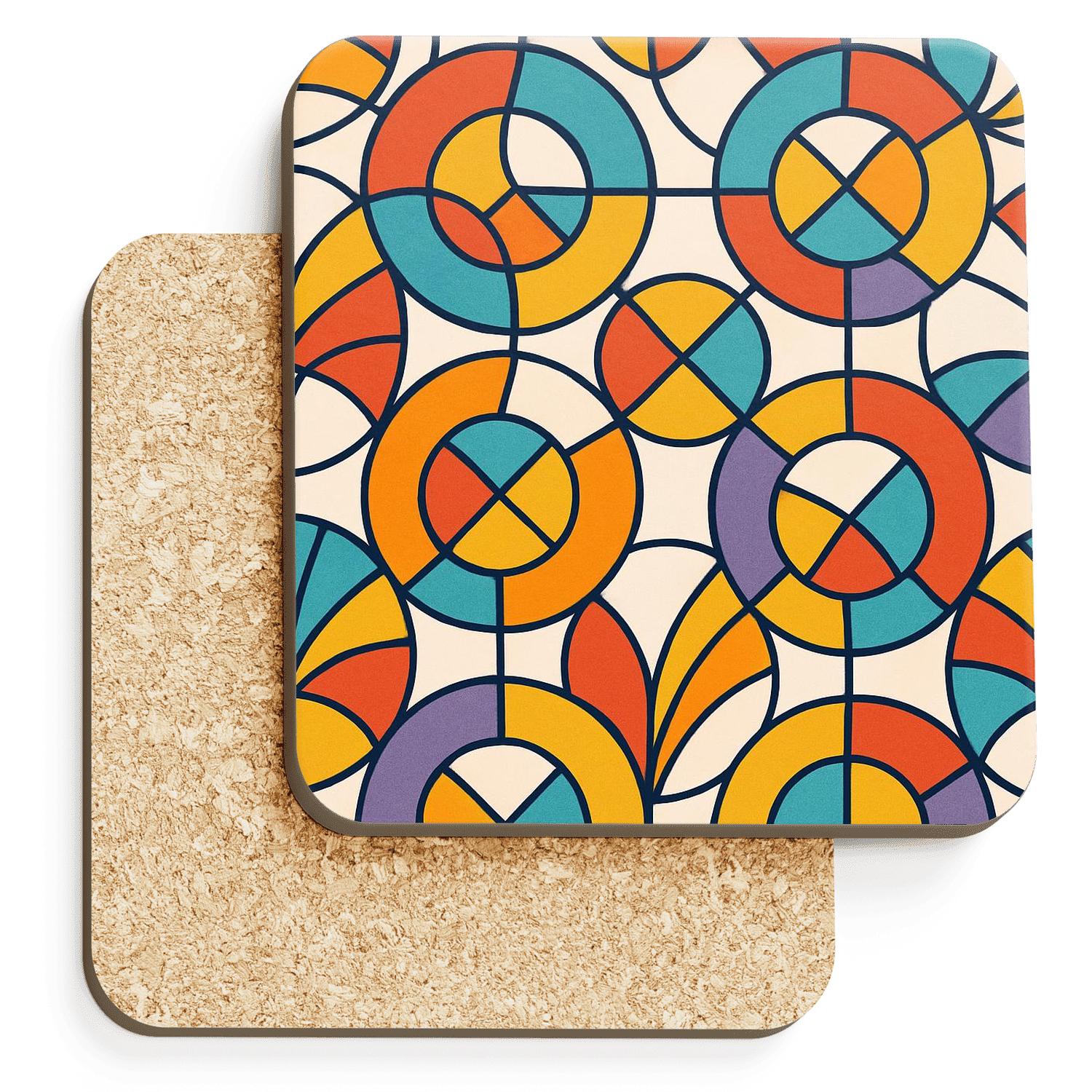 Orphic Simultaneity Petal Grid custom engraved coasters