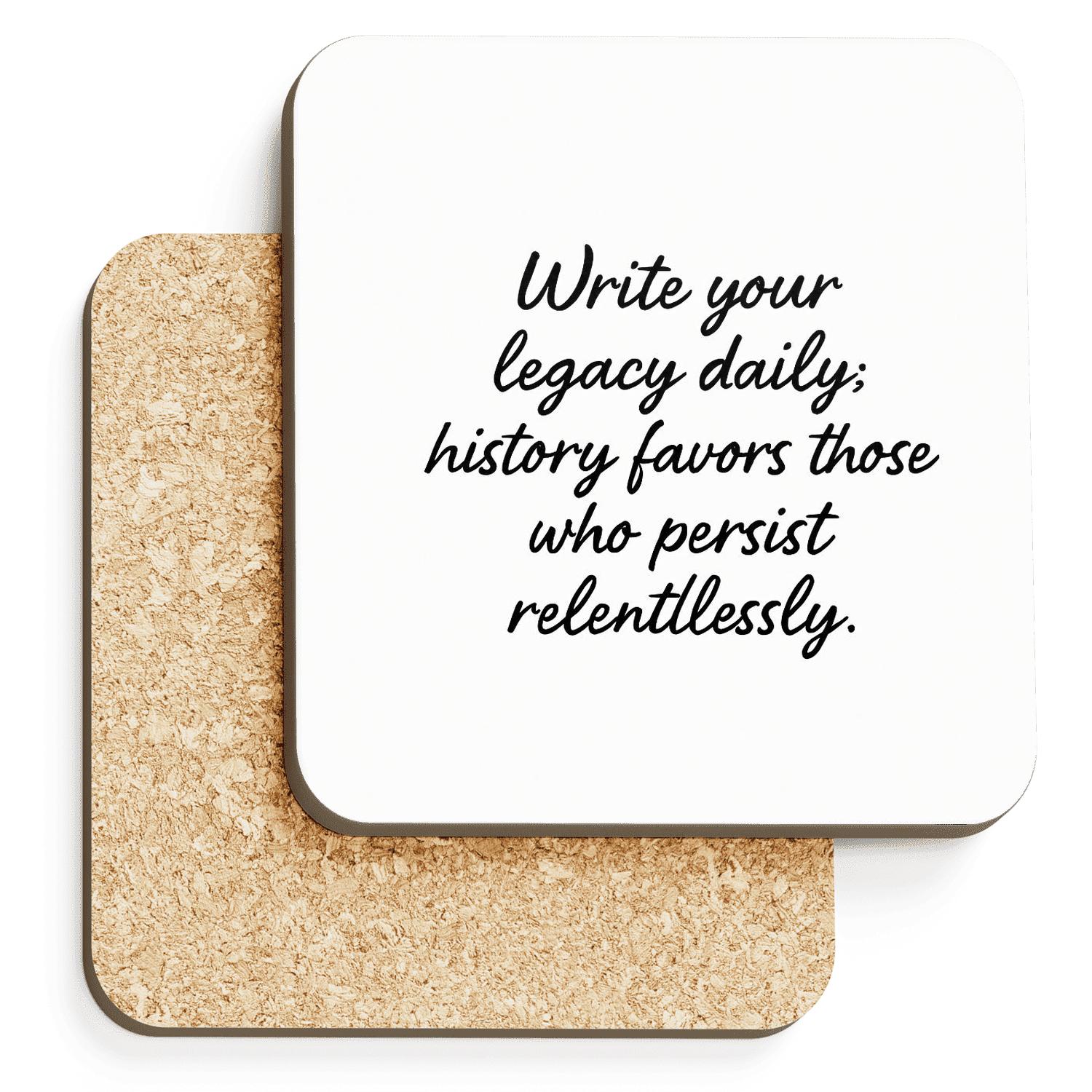 Legacy Written Daily elegant tabletop coasters