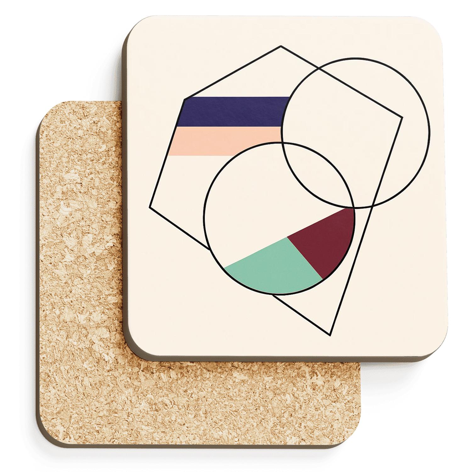 Orbital Geometry Tide absorbent drink coasters