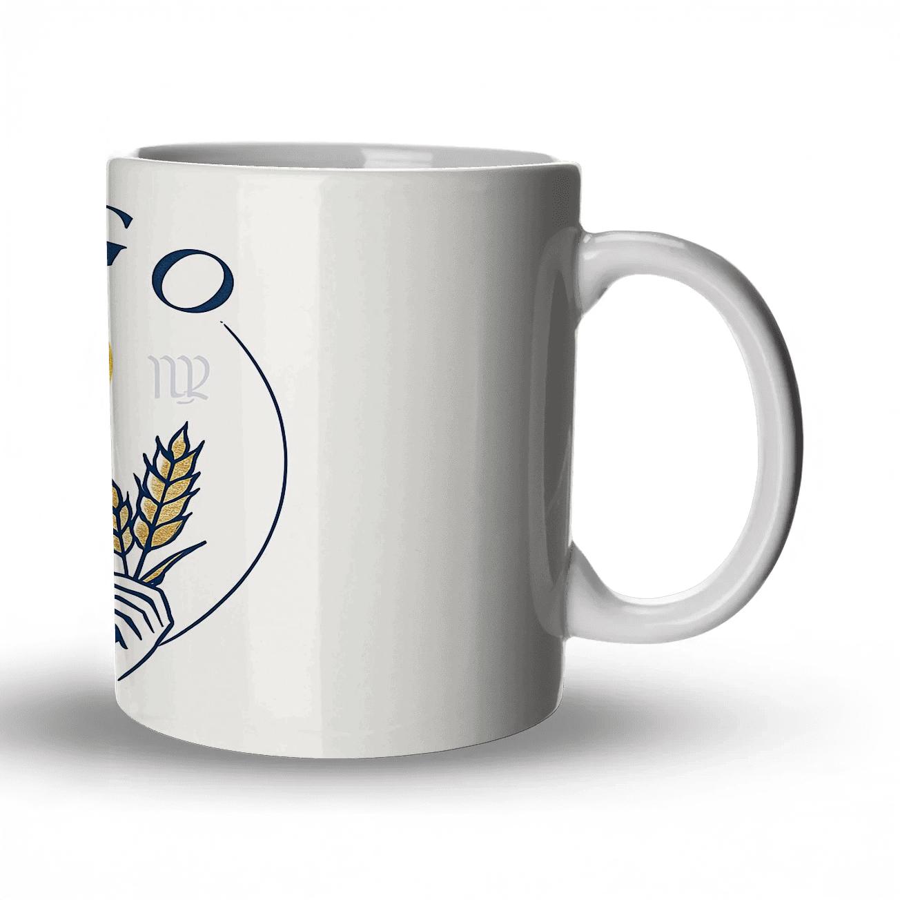 Virgo Botanical Zodiac Line Art travel mugs with handles