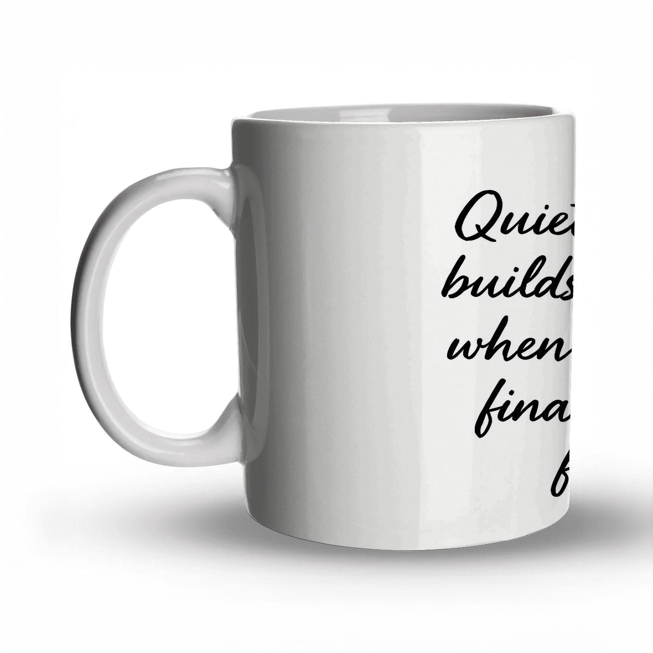 Quiet Victory custom printed mugs