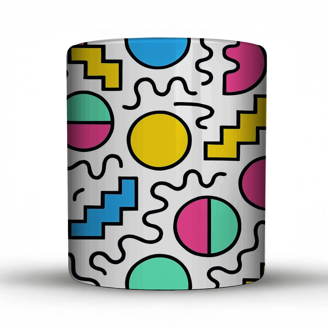 Memphis Bauhaus Metroline Bloom travel mugs with handles