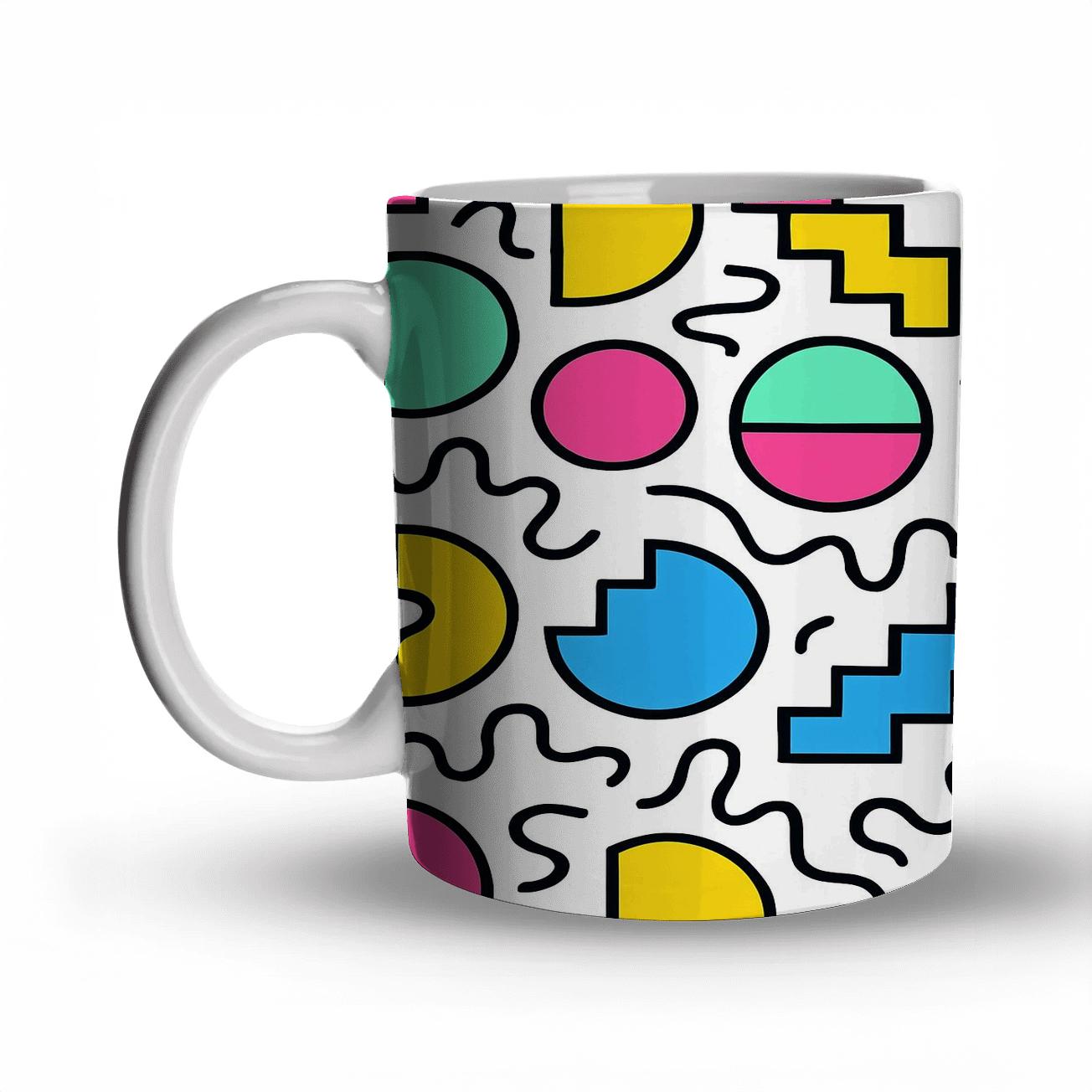 Memphis Bauhaus Metroline Bloom travel mugs with handles