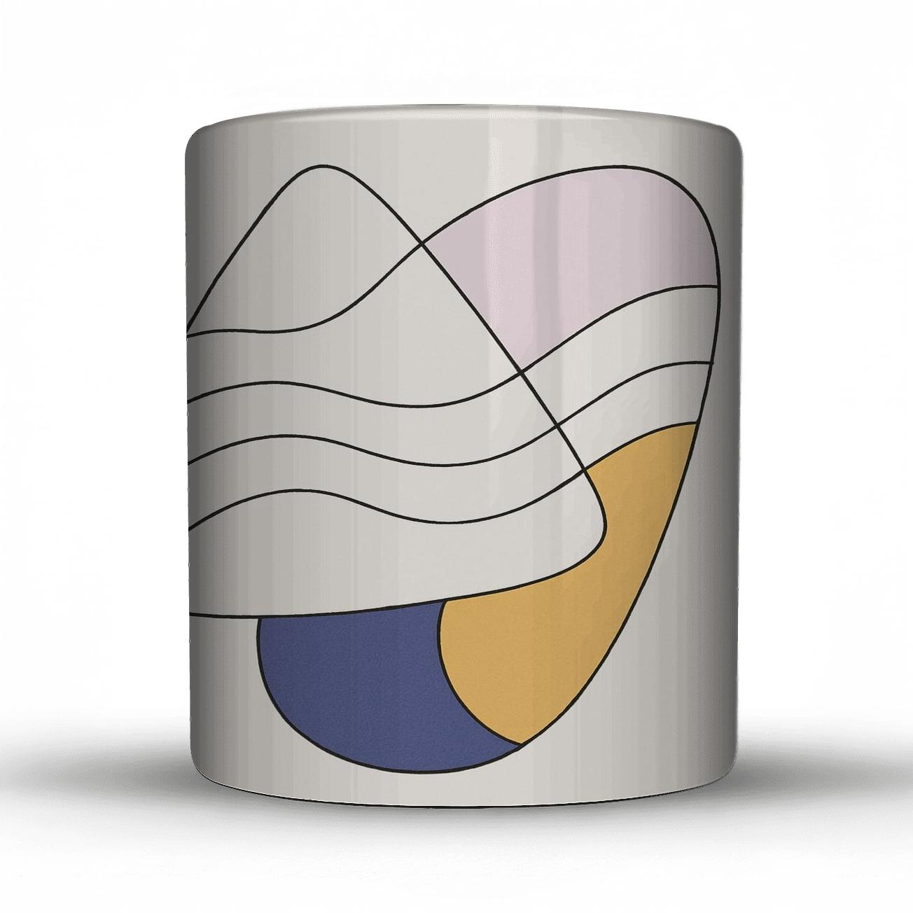 Tidal Geometry Contour Study personalized mugs