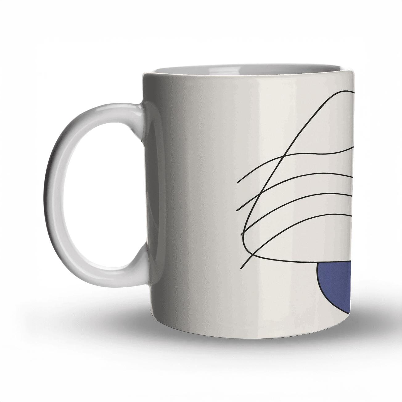 Tidal Geometry Contour Study personalized mugs