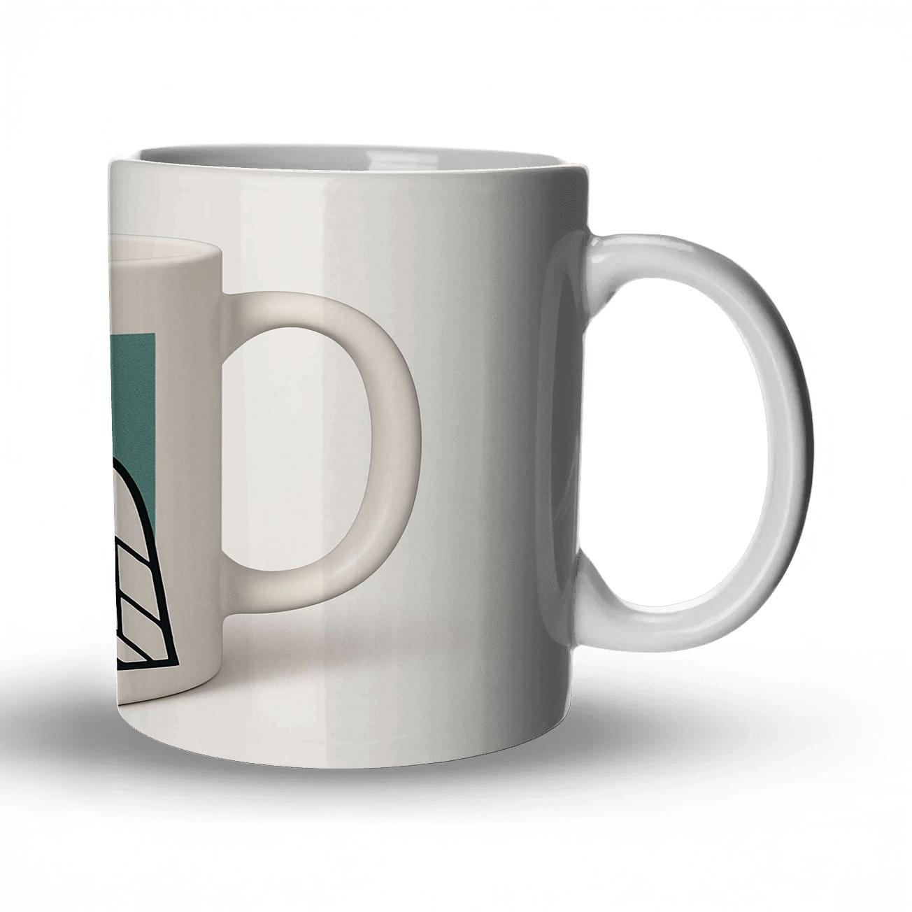 Bauhaus Owl Geometric Line Art Wrap gift mugs for occasions