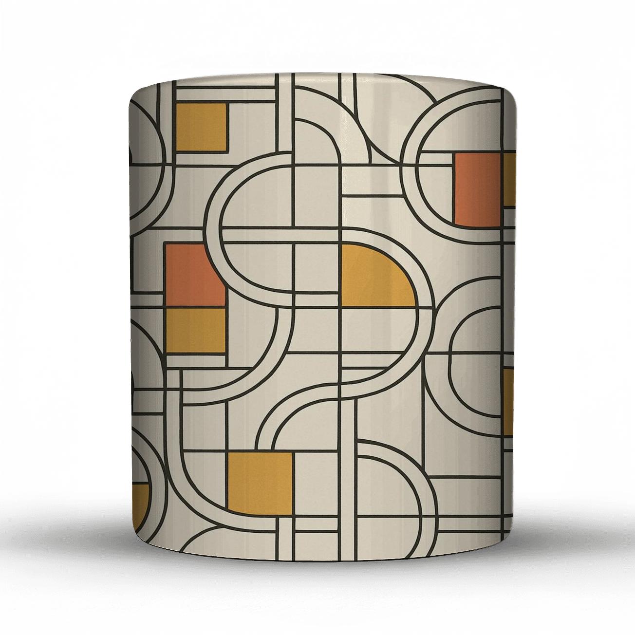 Bauhaus Comet Weave personalized mugs
