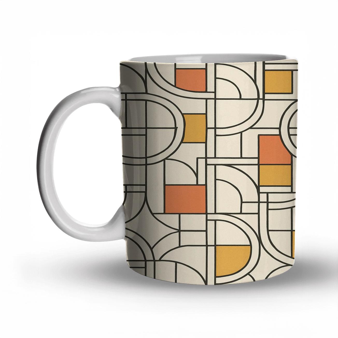 Bauhaus Comet Weave personalized mugs