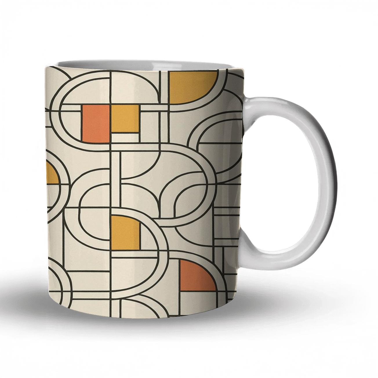 Bauhaus Comet Weave personalized mugs