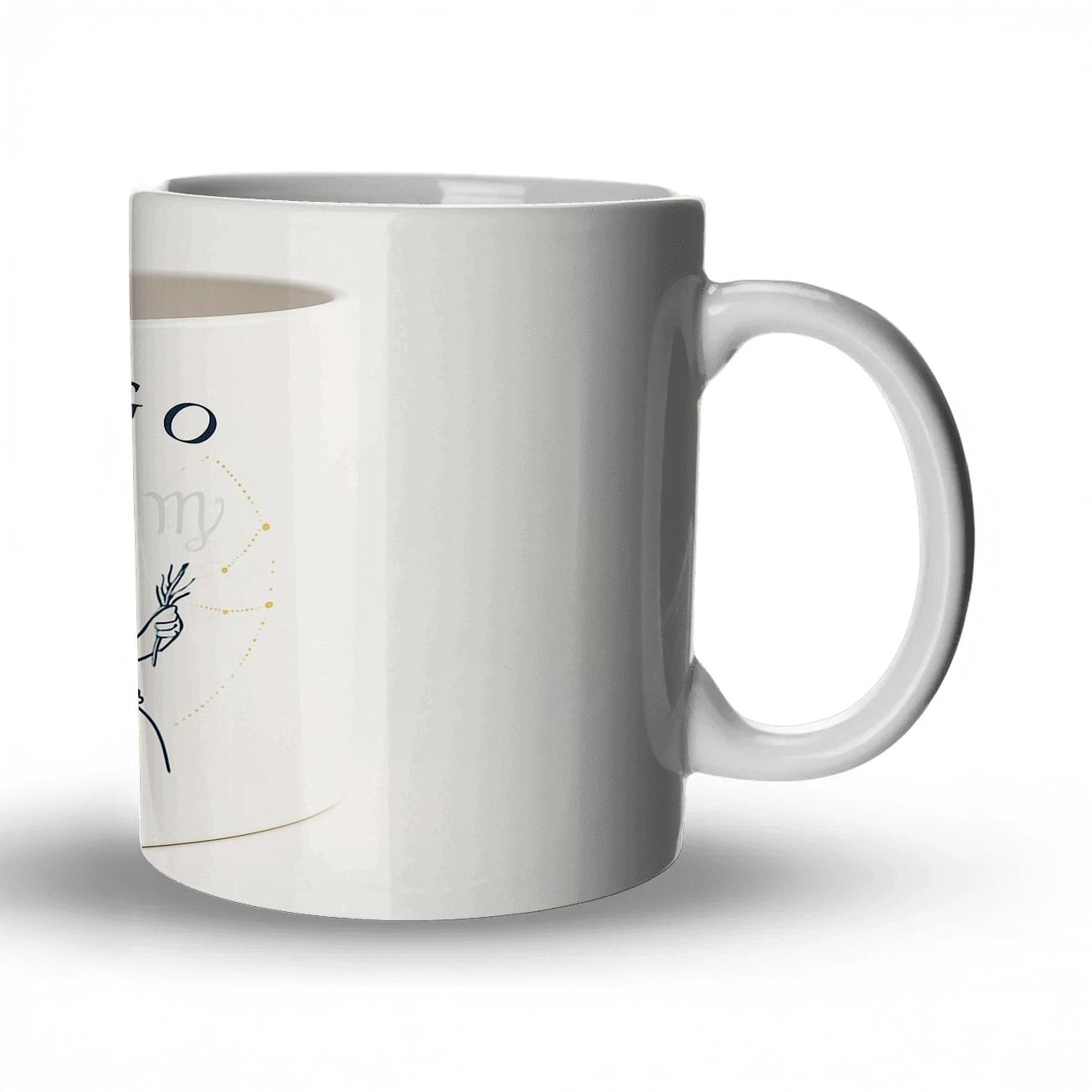 Virgo Maiden Astral Botanical Emblem travel mugs with handles