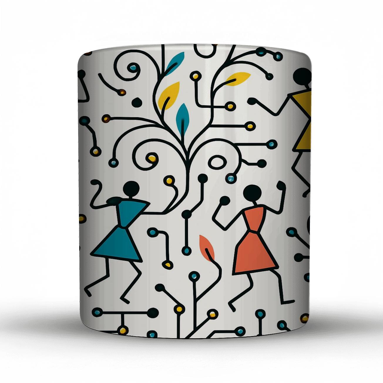 Ultramarine Warli Circuit Garden premium drinkware mugs