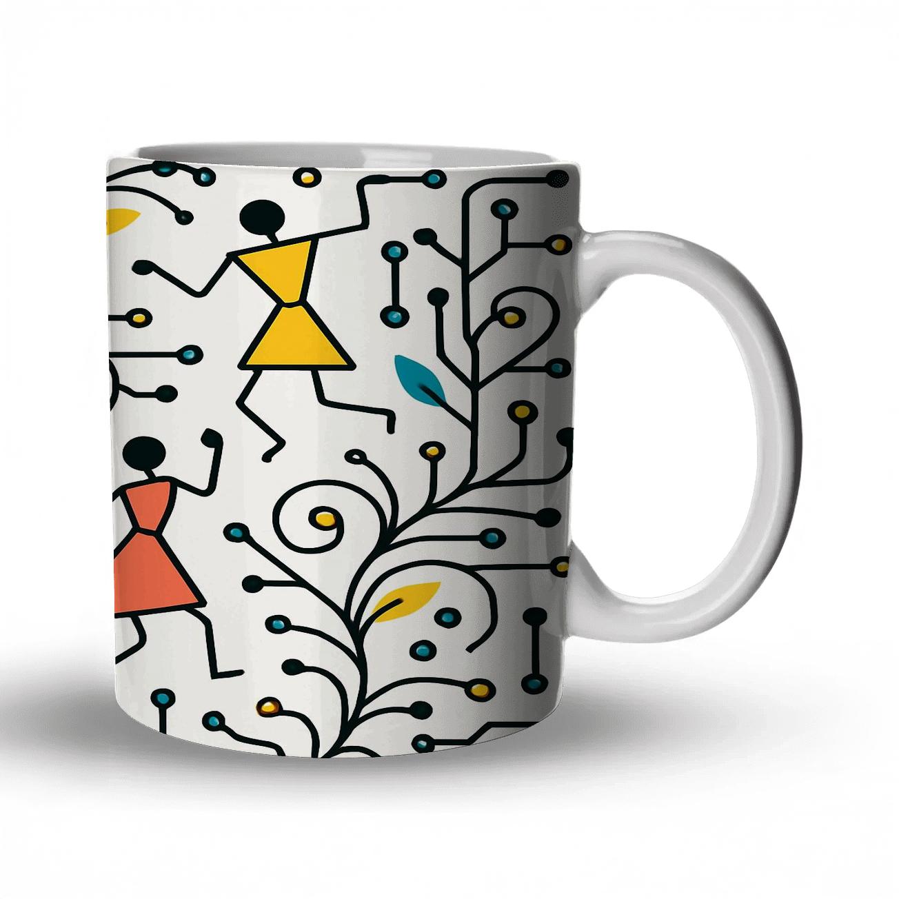 Ultramarine Warli Circuit Garden premium drinkware mugs