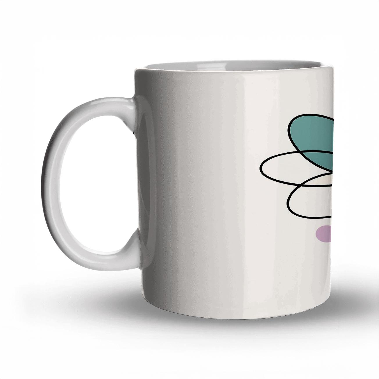 Orbital Petals Line Bloom insulated thermal mugs