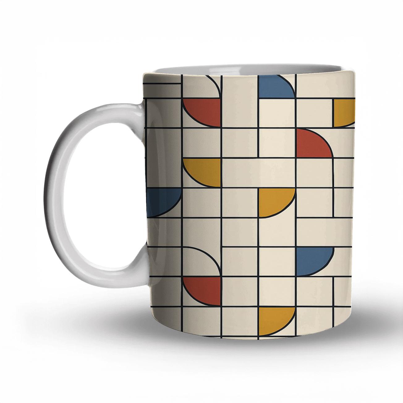 Bauhaus Weaving Grid Harmonics gift mugs for occasions