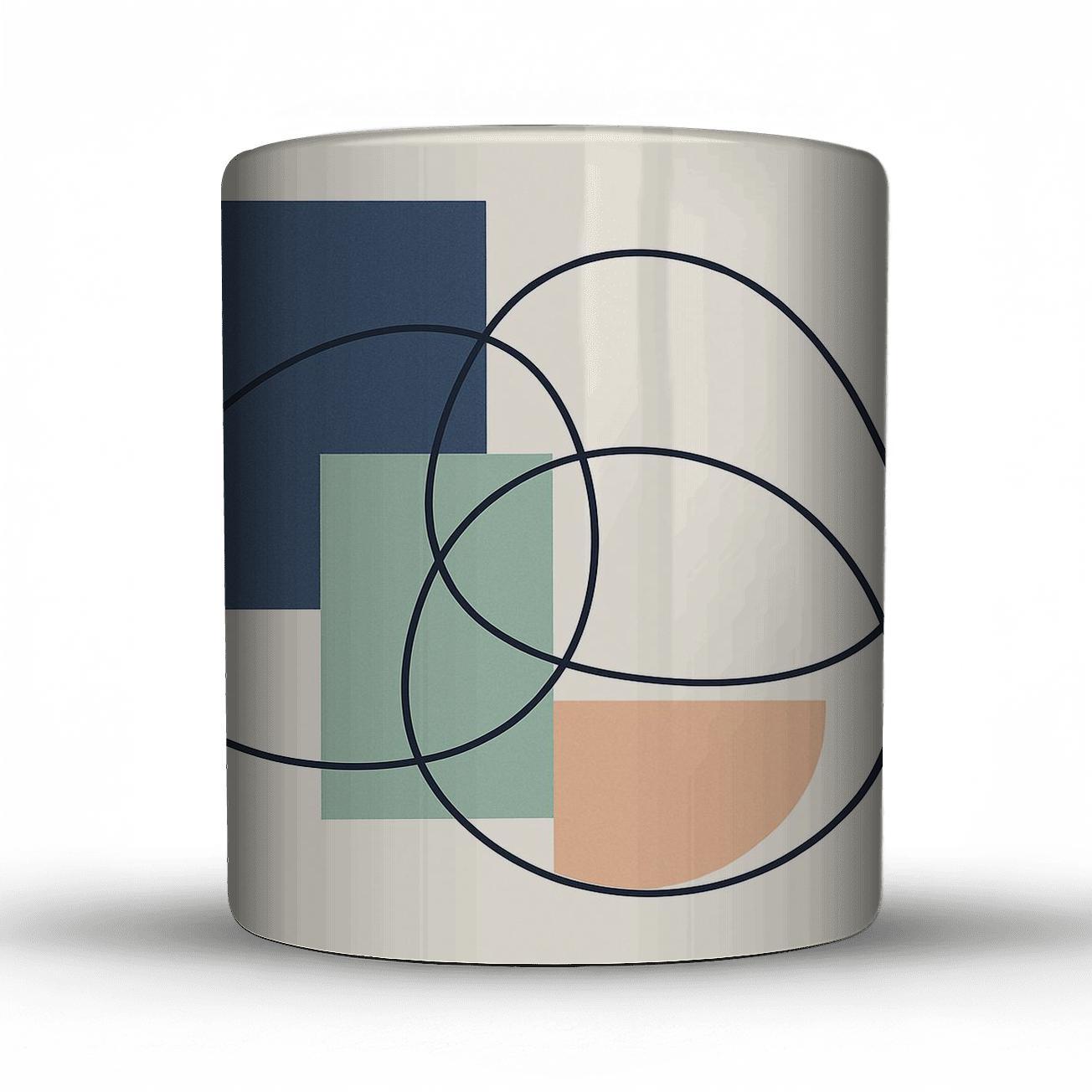 Geometric River Stone Abstract ceramic coffee mugs