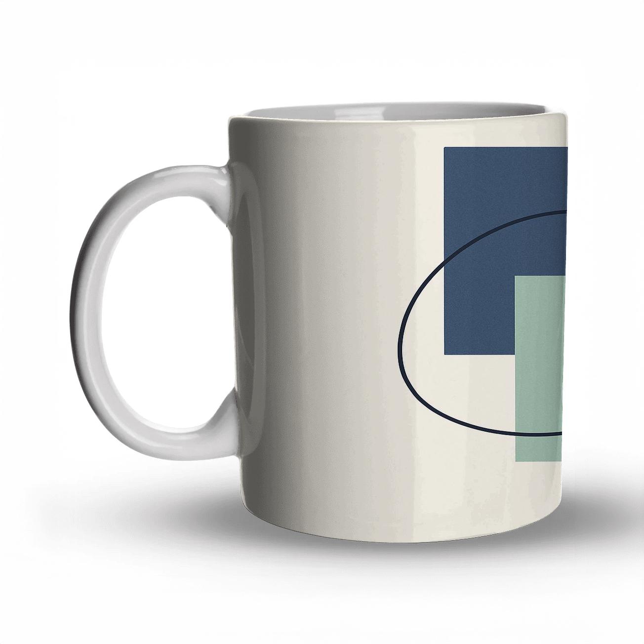 Geometric River Stone Abstract ceramic coffee mugs
