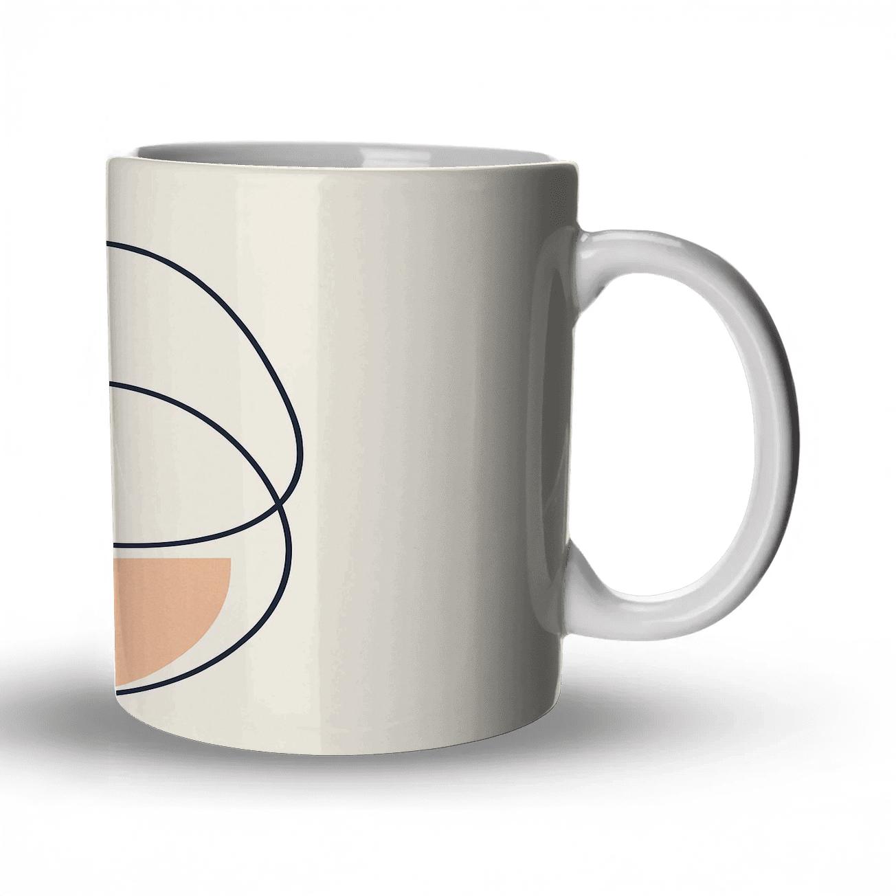 Geometric River Stone Abstract ceramic coffee mugs
