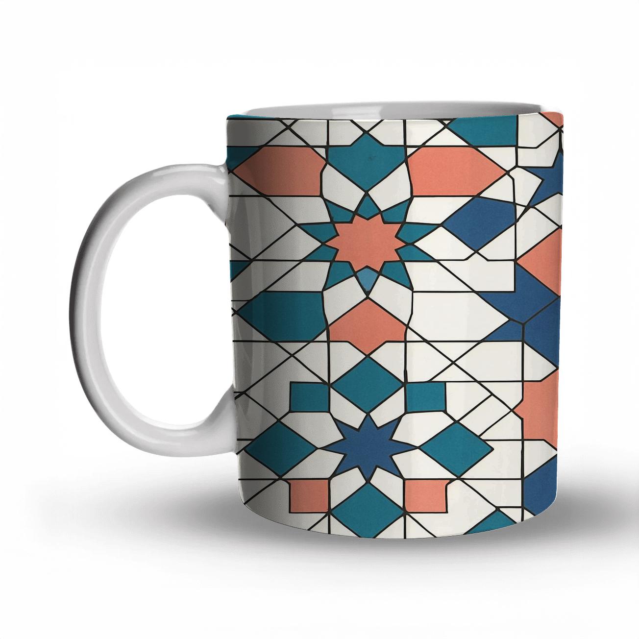 Islamic Girih Star Knot Minimal decorative mug sets