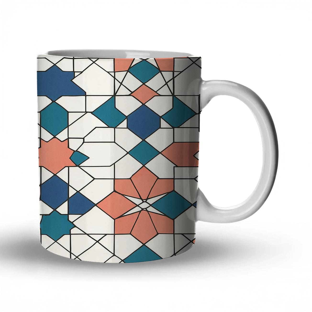 Islamic Girih Star Knot Minimal decorative mug sets