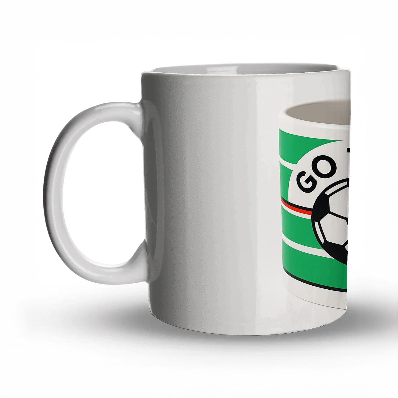 Go Team Soccer Pentagons Swiss Poster Line Art personalized mugs