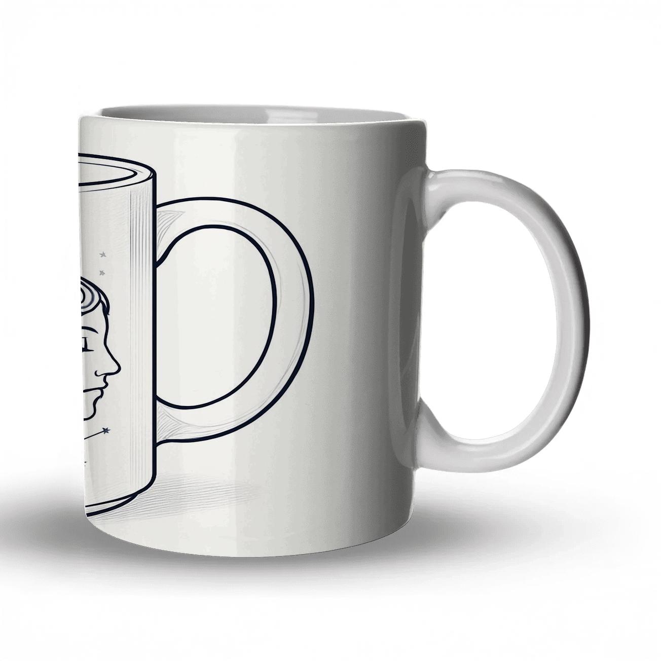 Gemini Gold Foil Twins With Art Nouveau Constellation Filigree insulated thermal mugs