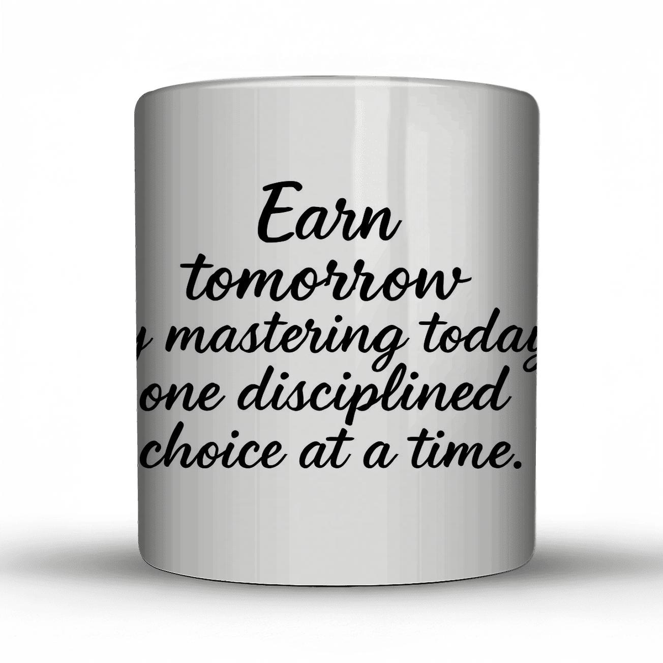 Earn Tomorrow ceramic coffee mugs