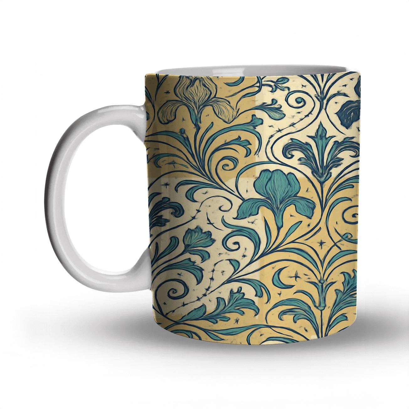 Art Nouveau Celestial Filigree Pattern novelty coffee mugs