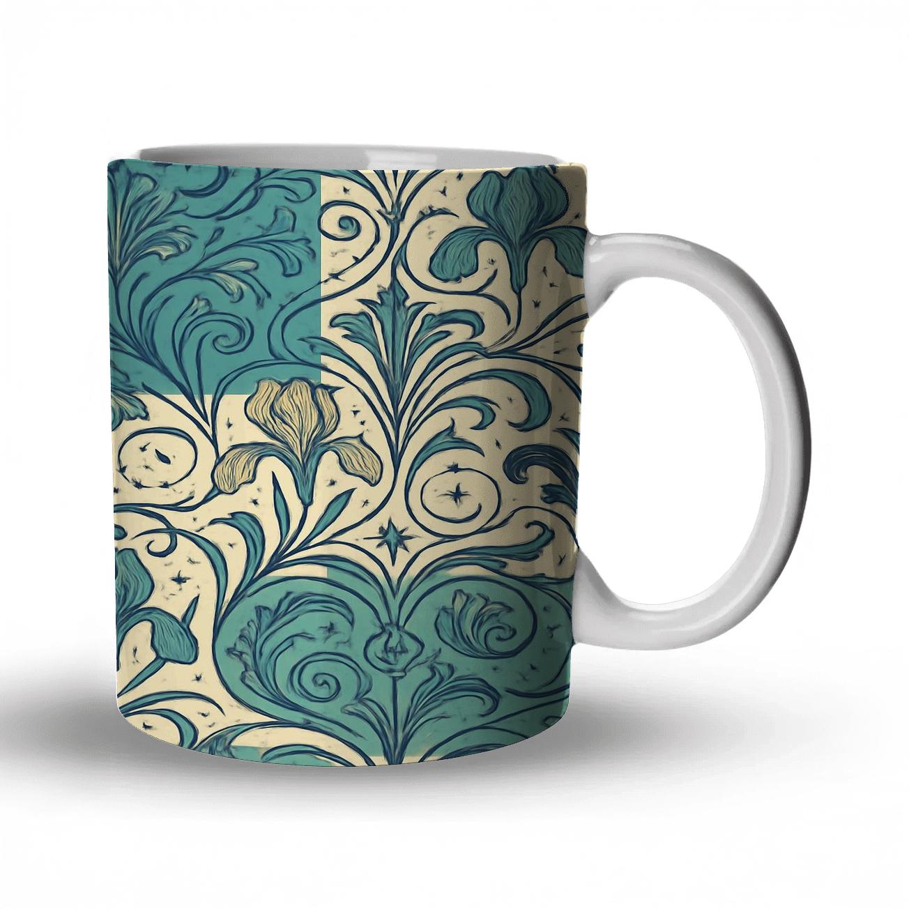 Art Nouveau Celestial Filigree Pattern novelty coffee mugs