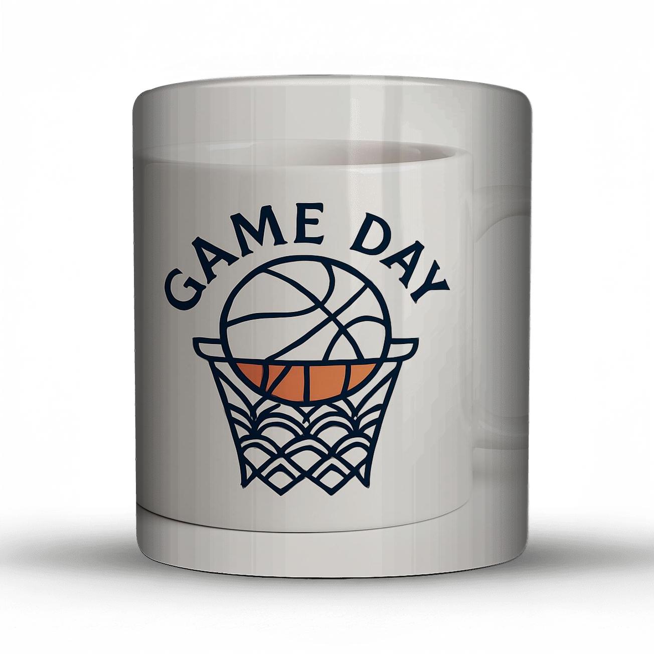 Art Deco Basketball Game Day Netline Mug personalized mugs
