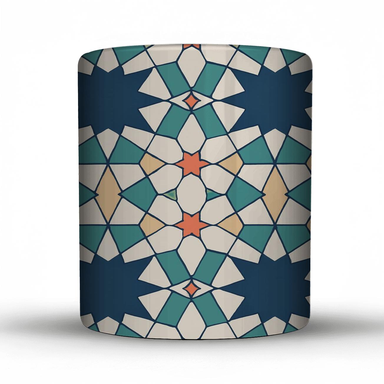 Zellige Star Tessellation Minimal Linework personalized mugs