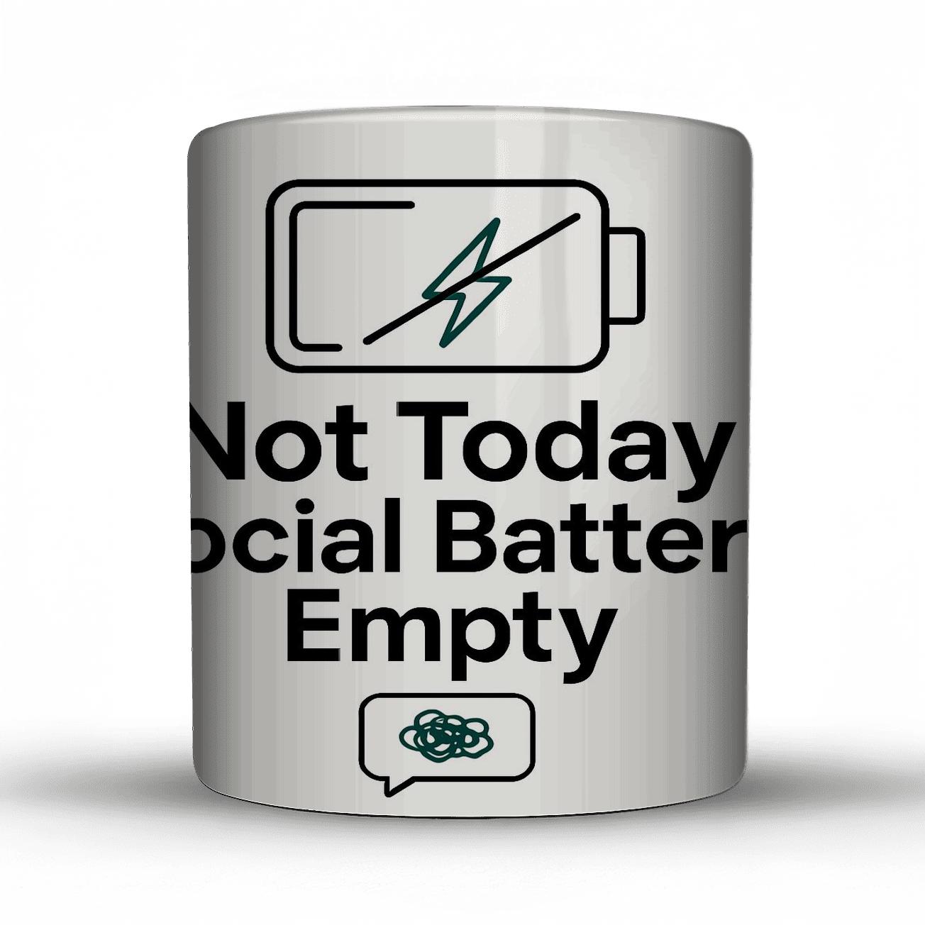 Social Battery Empty Ghost Mode personalized mugs