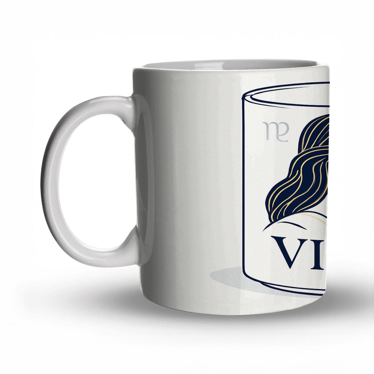 Virgo Maiden Constellation Monoline ceramic coffee mugs