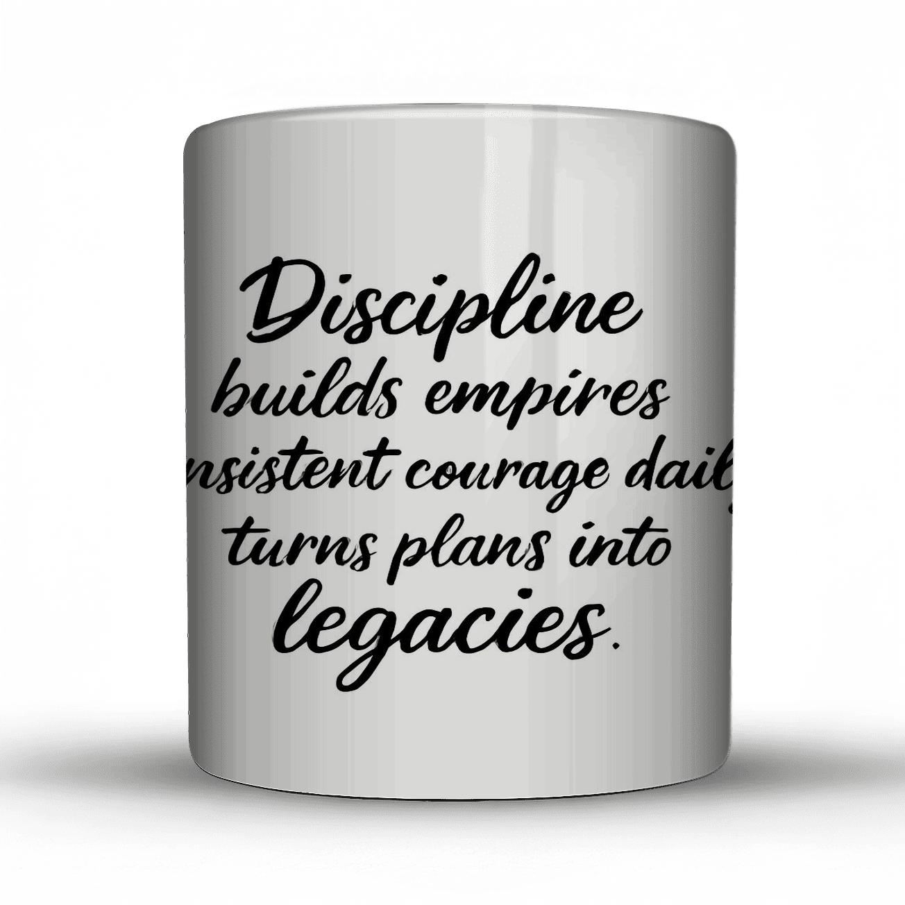 Discipline Builds Empires novelty coffee mugs