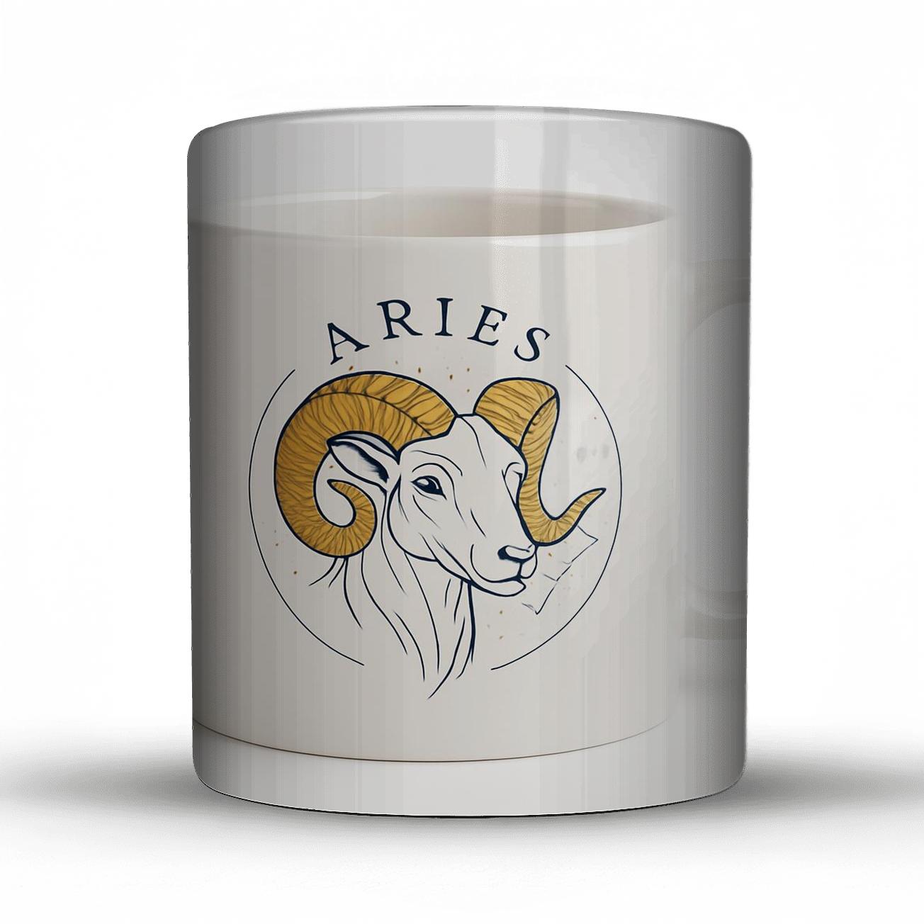 Aries Celestial Ram Gold And Navy Line Art Mug premium drinkware mugs