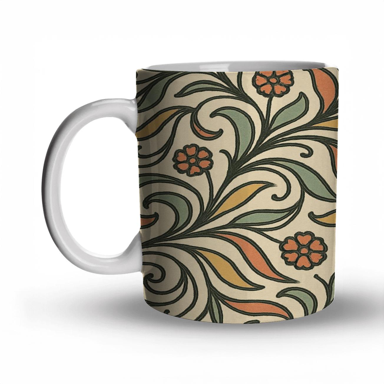 Arts And Crafts Comet Vine Filigree gift mugs for occasions